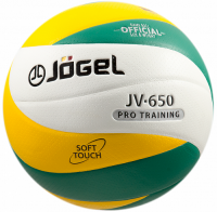 Мяч волейбольный Jogel JV-650 (желтый, зеленый, PR, 5)