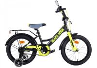 Велосипед Black Aqua Fishka 16", MATT хаки-лимонный
