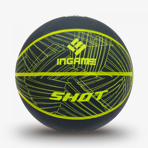 Мяч б/б INGAME Shot р.7 черно-желтый