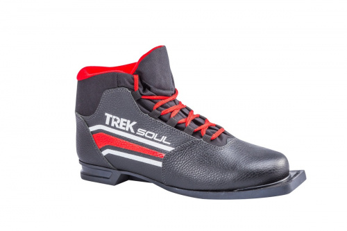 Ботинки лыжные TREK Soul НК NN75 (черный, лого красный)
