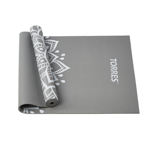 Коврик гимнастический Torres Relax 4 YL12224G PVC 4 мм, нескользящее покрытие, серый