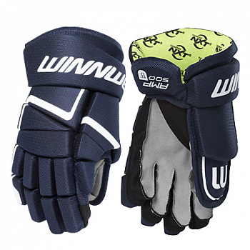 Перчатки игрока "Winnwell" AMP-500 Knit JR Navy (11" )