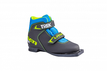 Ботинки лыжные детские TREK Laser1 черный (лого лайм неон) NN75 (34 )