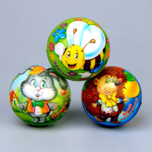Мяч мягкий «Зайчик, пчелка, ежик», 6,3 см, виды МИКС 1004442